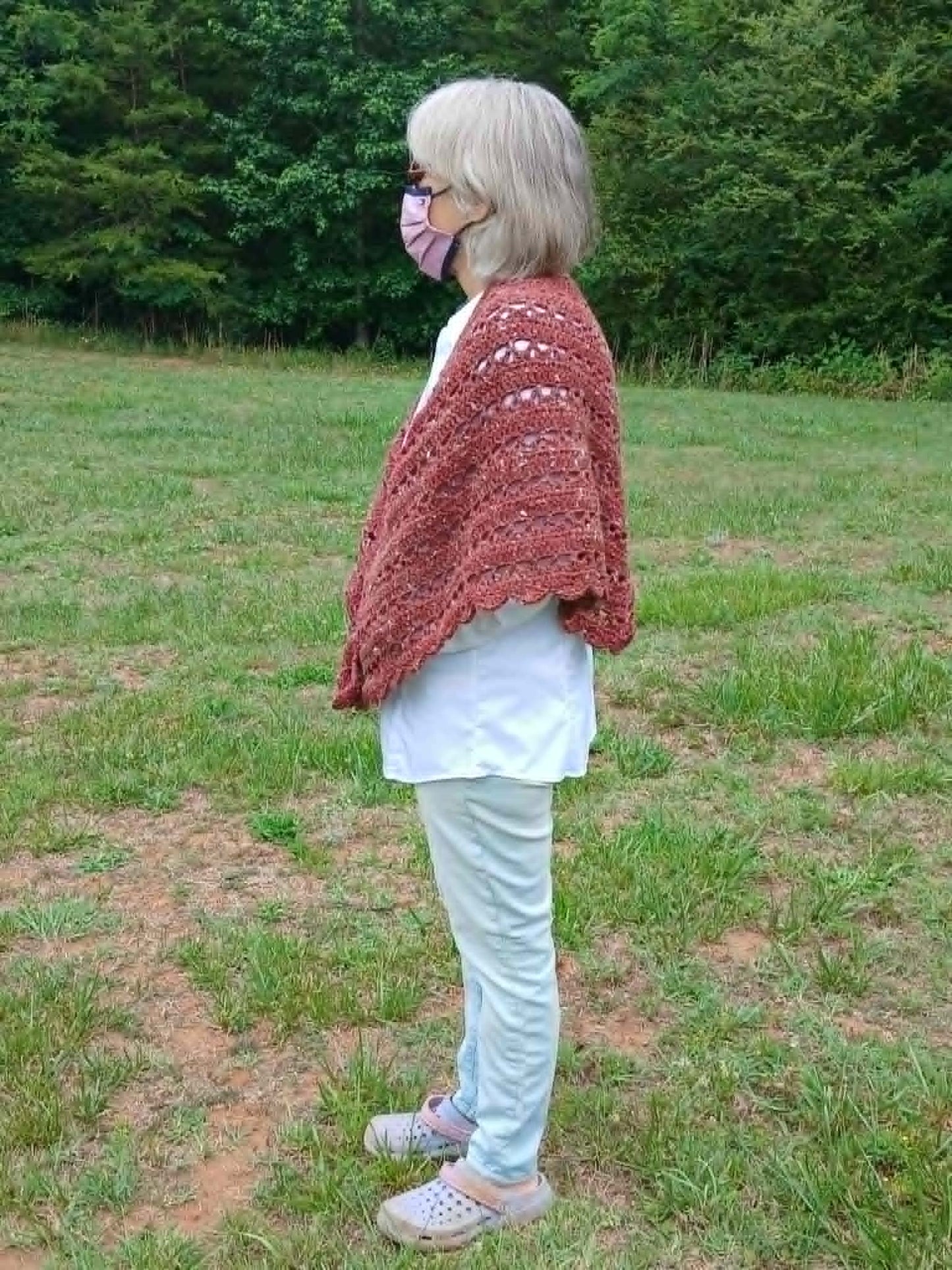 Dewdrops of Red Shawl