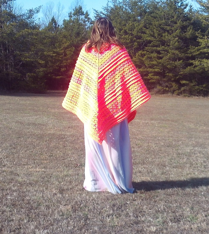 Caribbean Memories Hand-Crocheted Poncho