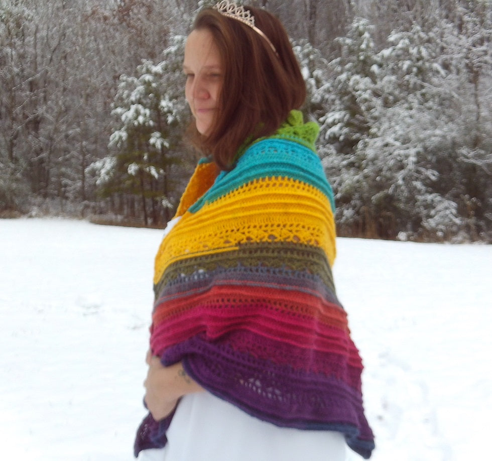 Wrapped in Color Shawl