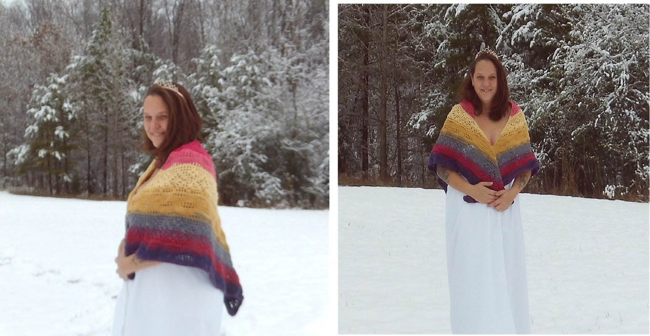 The Daisy Chains Shawl: Winter Warmth, Spring Spirit