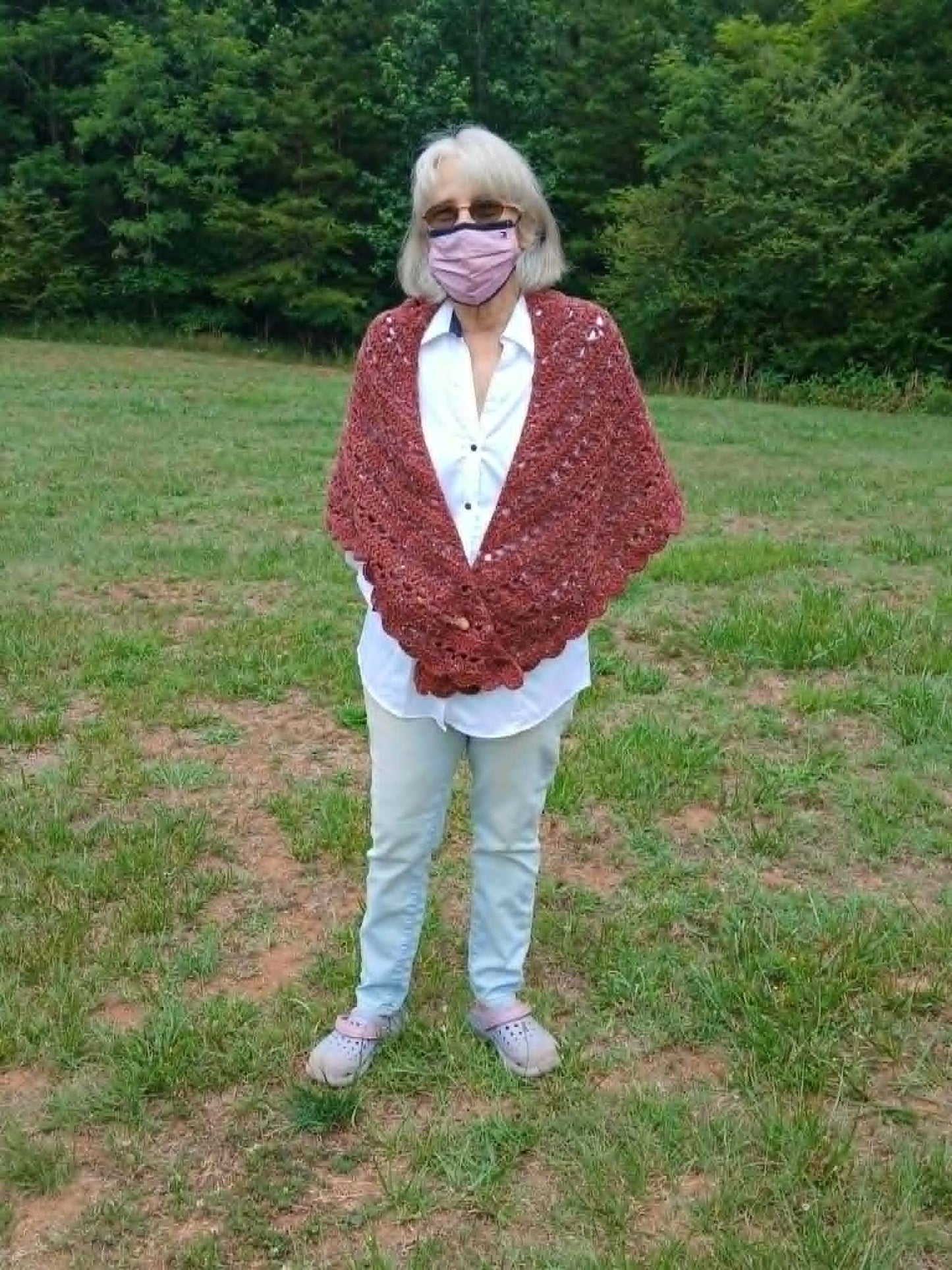 Dewdrops of Red Shawl