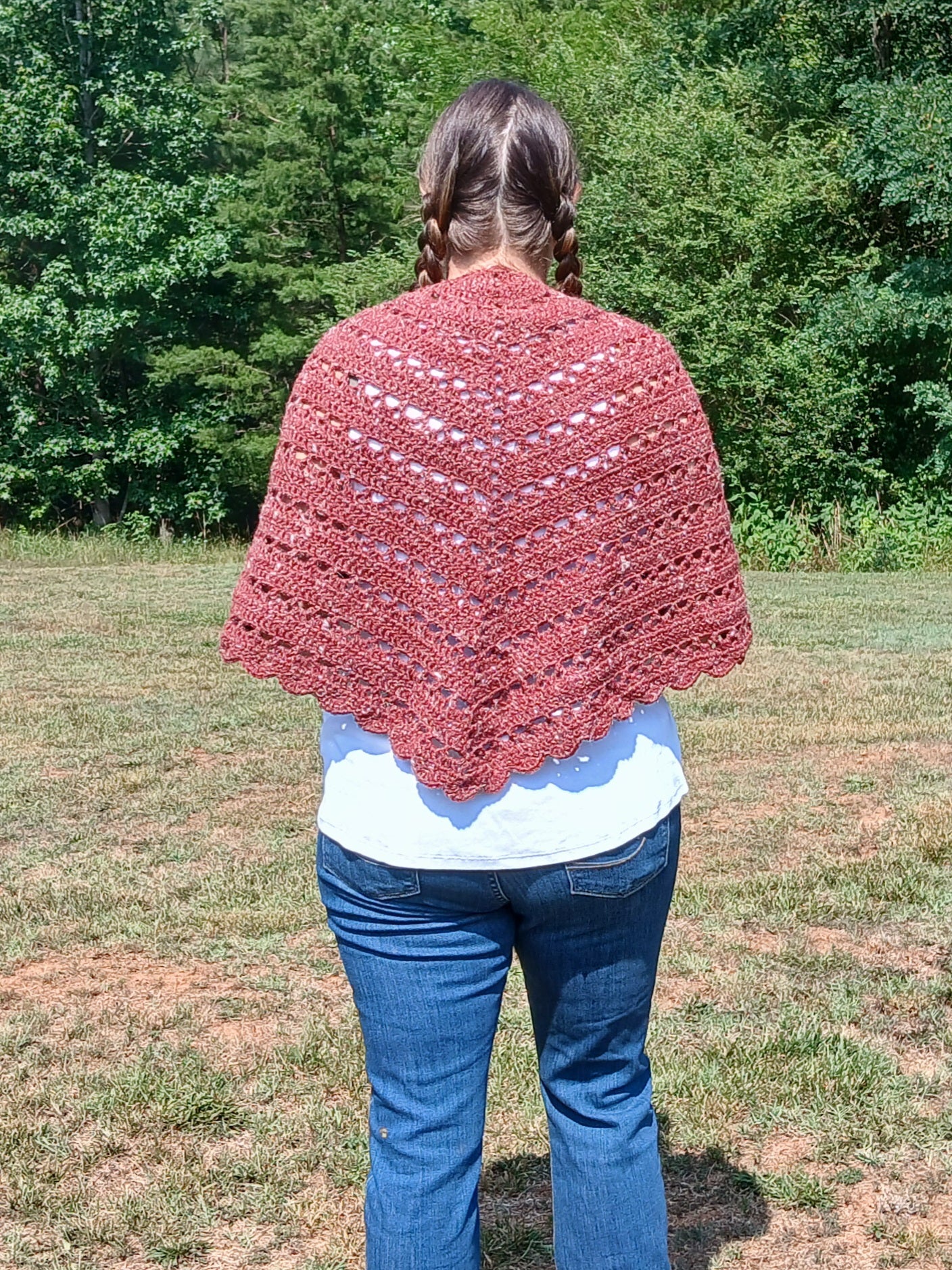 Dewdrops of Red Shawl