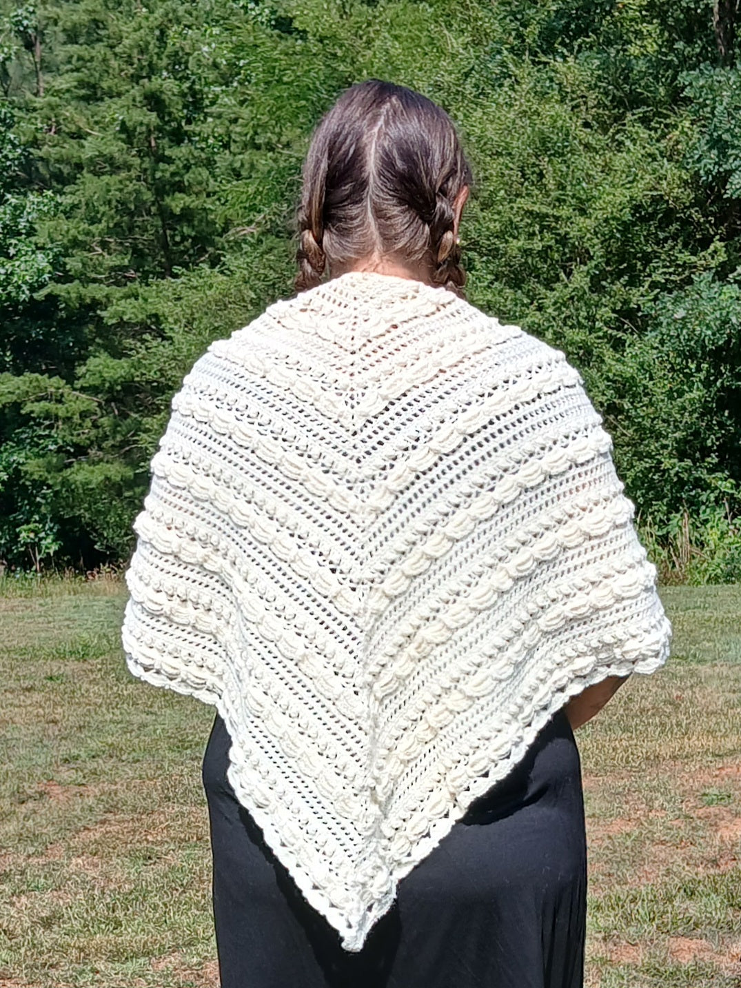 The Lost in Time Vintage Bridal Shawl – Hand-Crocheted Wedding Wrap ("Simply Elegant" Collection)