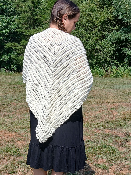 The "Secret Paths" Elegant Bridal Shawl – Hand-Crocheted Wedding Wrap ("Simply Elegant" Collection)