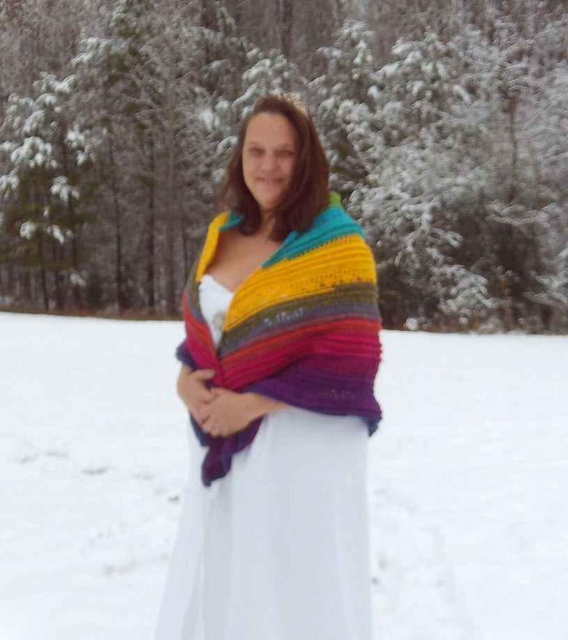 Wrapped in Color Shawl