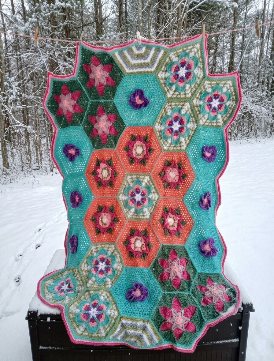 Bring a Garden to Your Home: The "Flower Shoppe" Crochet Afghan