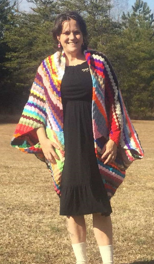Colorful Oversized Poncho